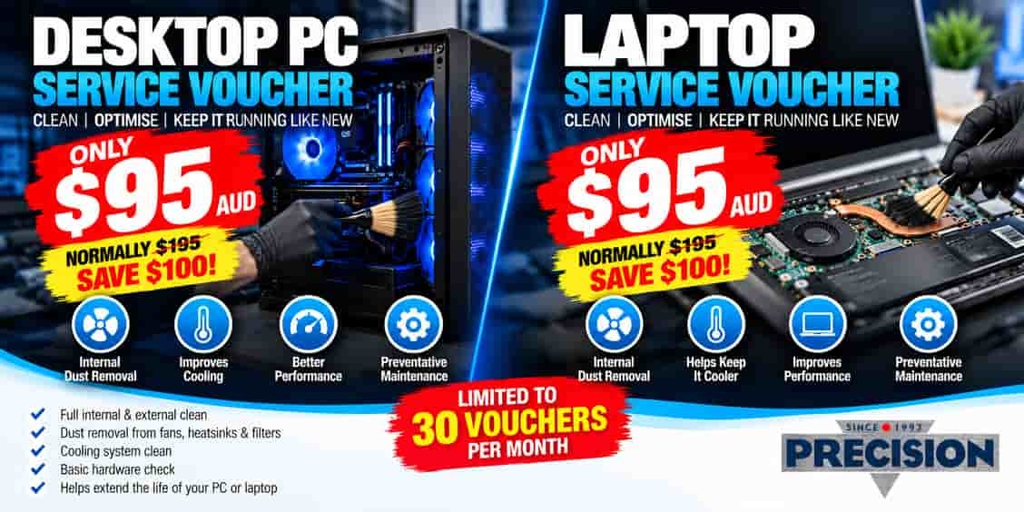  PC and laptop cleaning service Brisbane | Precision Computers